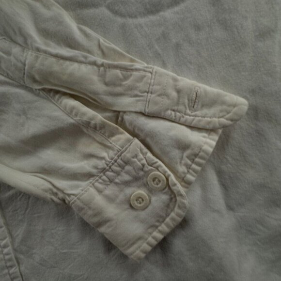 Calvin Klein Long Sleeve Button Up Shirt Men Size 100 (XL) Ivory Soft Viscose ** - Picture 11 of 16